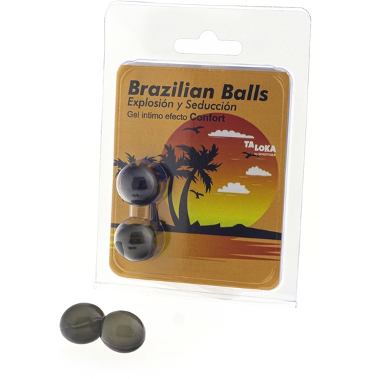 2 Brazilian Balls Explosion De Aromas Gel Excitante Efecto Confort