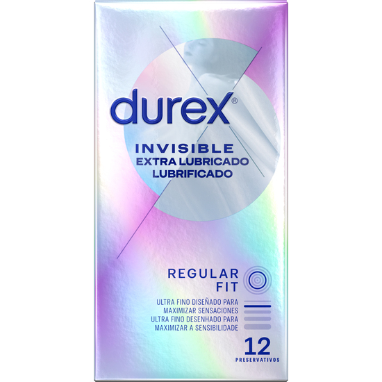 DUREX INVISIBLE SUPER FINO EXTRA LUBRICADO 12 UDS