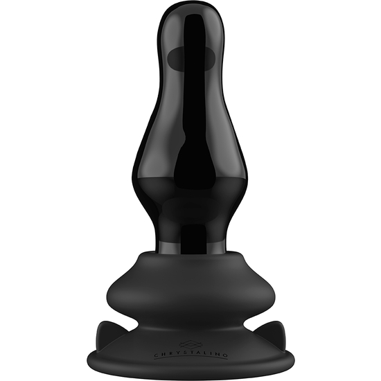 MISSY - GLASS VIBRATOR - WITH SUCTION CUP AND REMOTE - RECARGABLE - 10 VELOCIDADES - NEGRO SHOTS