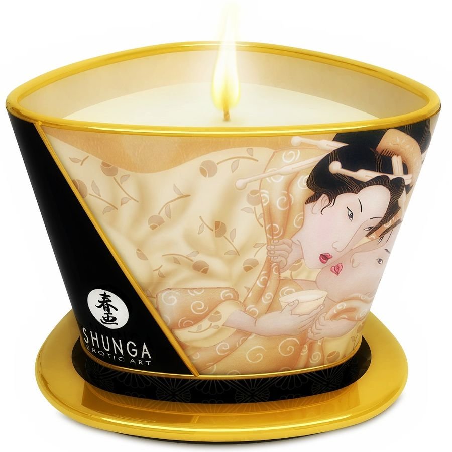SHUNGA MINI CARESS BY CANDELIGHT VELA MASAJE VAINILLA 170ML SHUNGA
