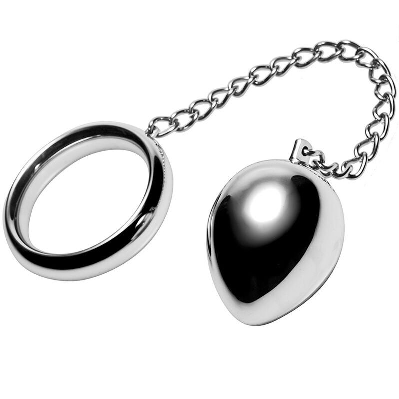 METALHARD COCK RING 45MM  + CADENA CON BOLA METAL METAL HARD