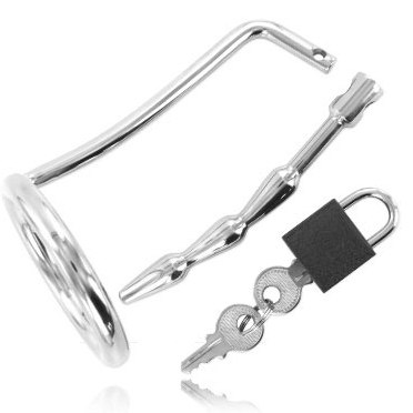 Comprar Metal Hard - Anillo Testículos Con Plug Uretra Castidad