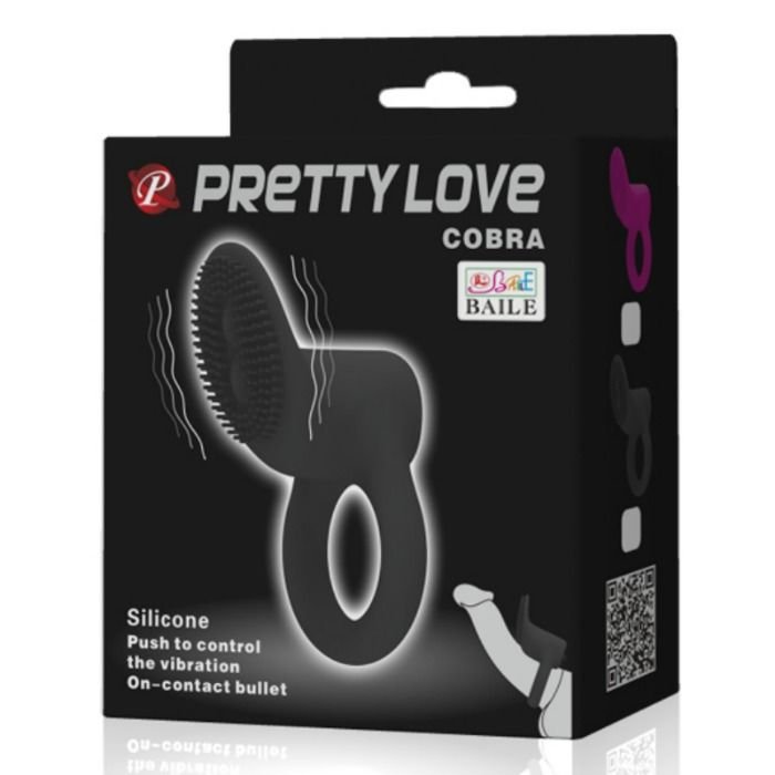 ANILLO VIBRADOR COBRA DE PRETTY LOVE - NEGRO PRETTY LOVE MALE