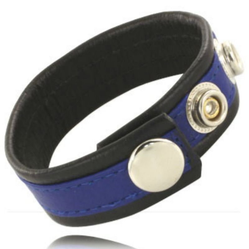 LEATHER BODY CORREA DE CUERO AJUSTABLE PARA PENE  AZUL-NEGRA LEATHER BODY