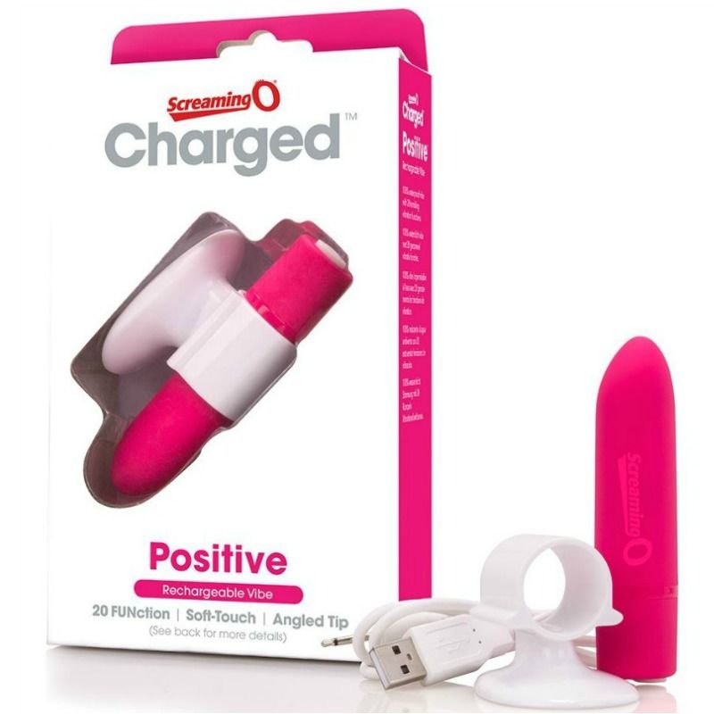 SCREAMING O MASAJEADOR RECARGABLE - POSITIVE - ROSA SCREAMING O