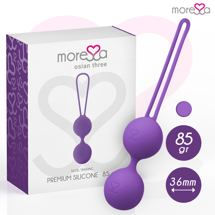 MORESSA - OSIAN THREE ENTRENAMIENTO SUELO PELVICO 85 gr PREMIUM SILICONA LILA MORESSA