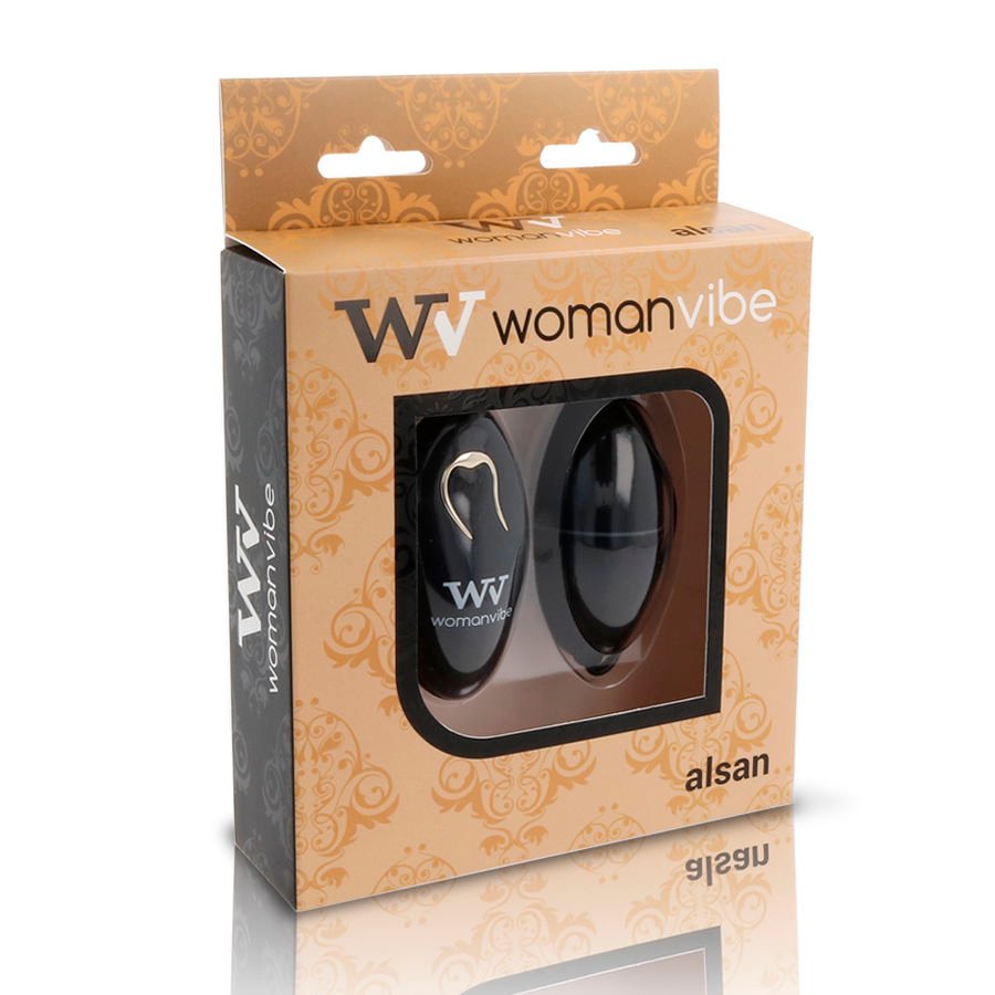 WOMANVIBE  ALSAN HUEVO CONTROL REMOTO NEGRO SILICONA NEGRO