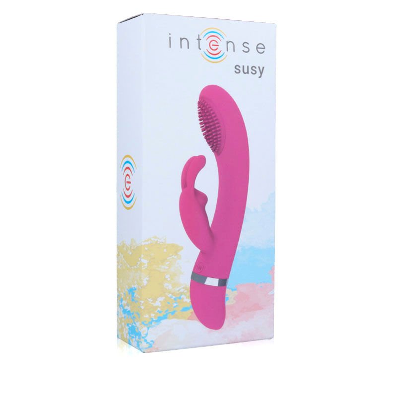 INTENSE SUSY VIBRADOR OSCILANTE SILICON RABBIT ROSA