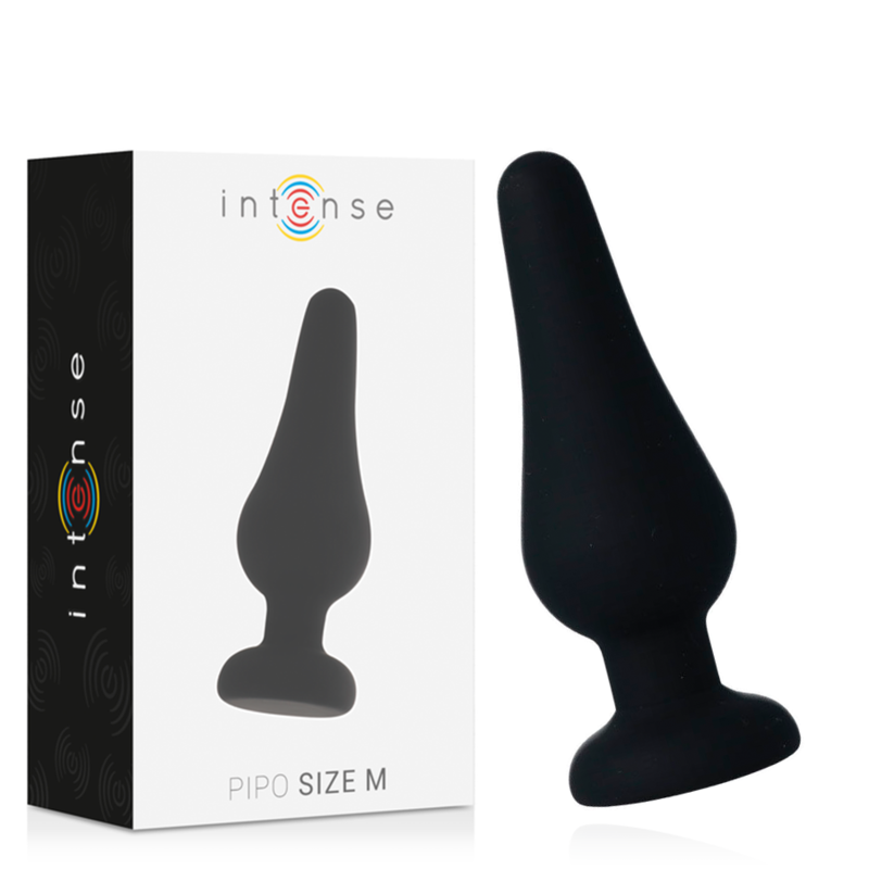 INTENSE ANAL PLUG PIPO M SILICONE NEGRO 11.5CM INTENSE TOYS