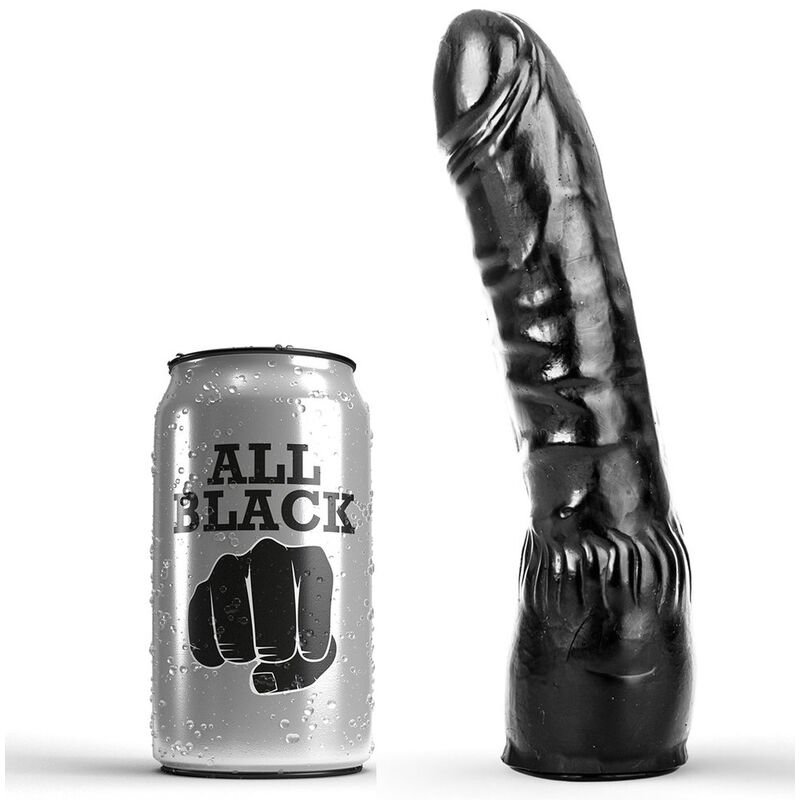 ALL BLACK DILDO NEGRO REALISTICO 20CM ALL BLACK