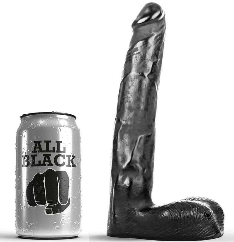 ALL BLACK DILDO REALISTICO 21CM ALL BLACK