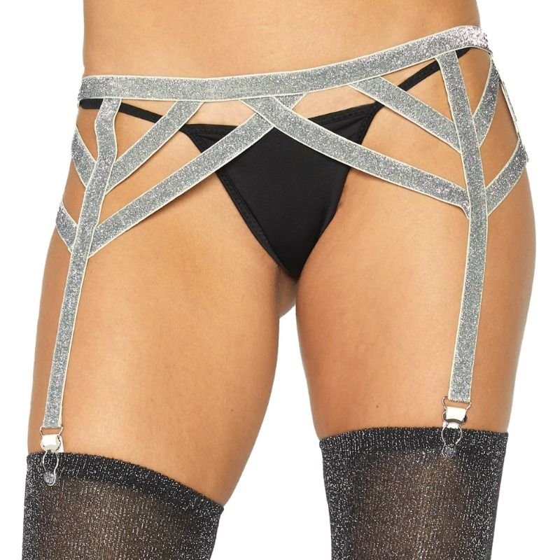 Comprar Leg Avenue Liguero Lurex Plateado Talla Unica