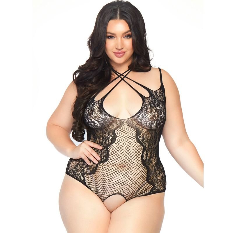 LEG AVENUE TEDDY CON ABERTURA 1X-2X LEG AVENUE TEDDIES 