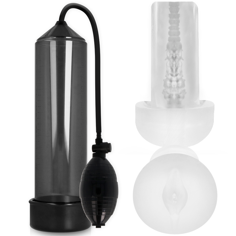 PUMP ADDICTED - RX3 BOMBA ERECCIÓN NEGRO CON MASTURBADOR PUMP ADDICTED