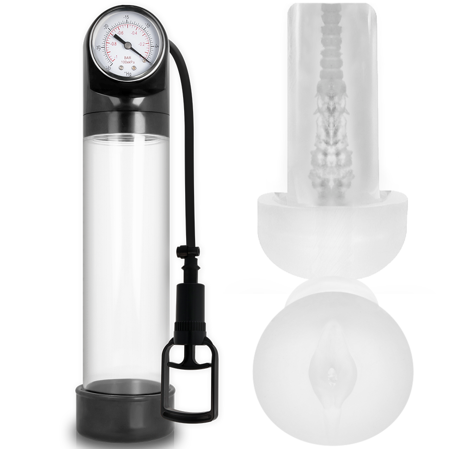 Comprar Pump Addicted - Bomba Erección Rx9 Transparente Con Masturbador