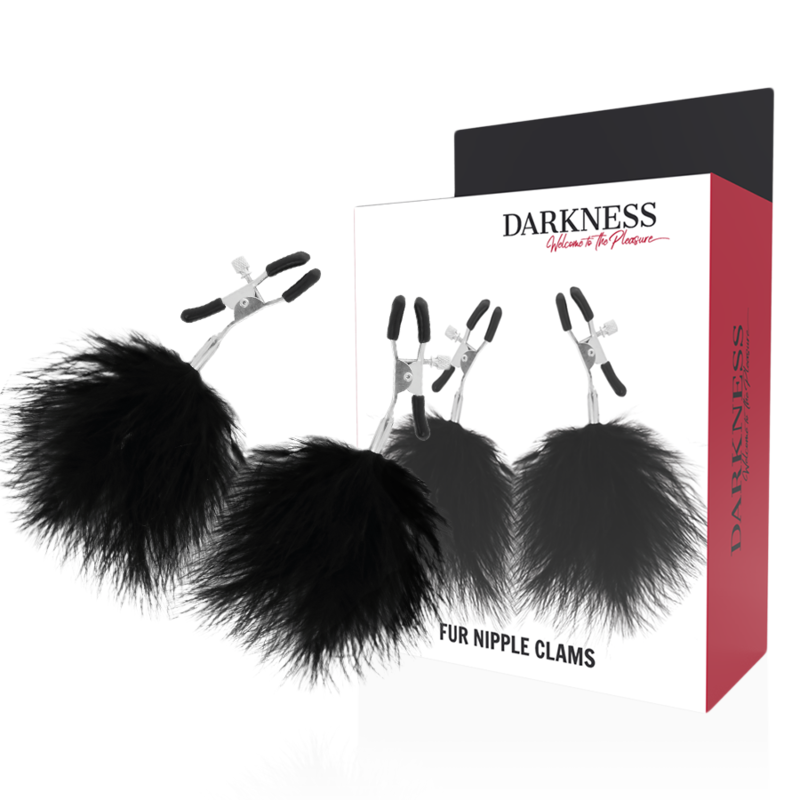 DARKNESS PINZAS PARA PEZONES CON POMPONES DARKNESS SENSATIONS