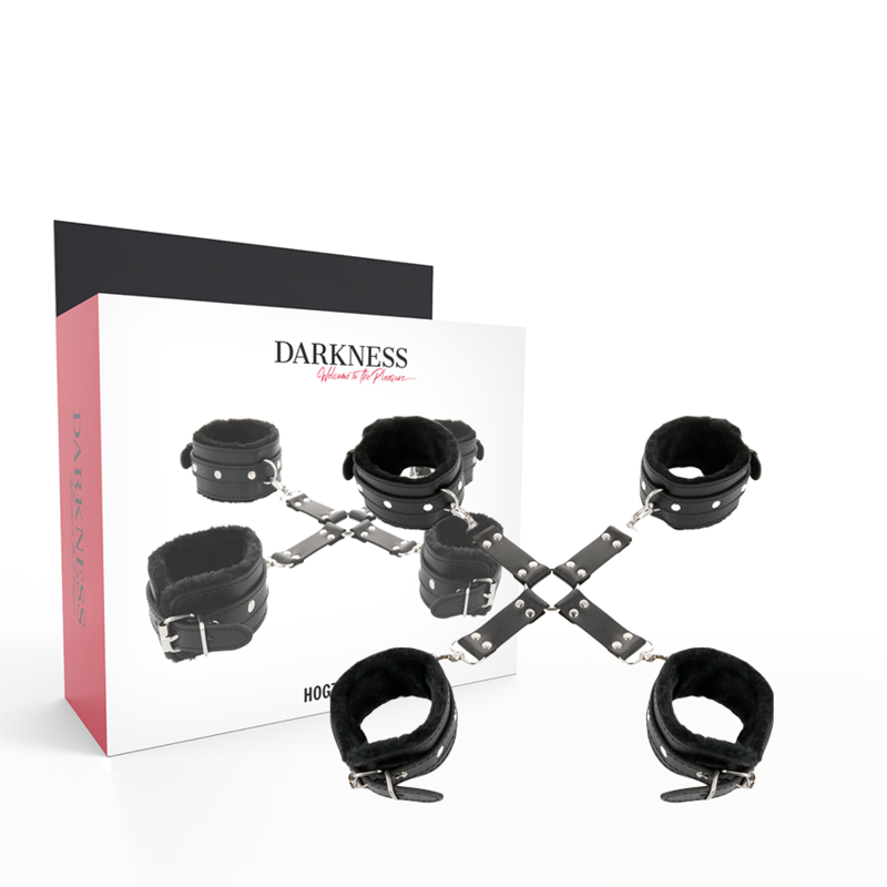 DARKNESS ESPOSAS DE CUERO PARA PIES Y MANOS NEGRO DARKNESS BONDAGE