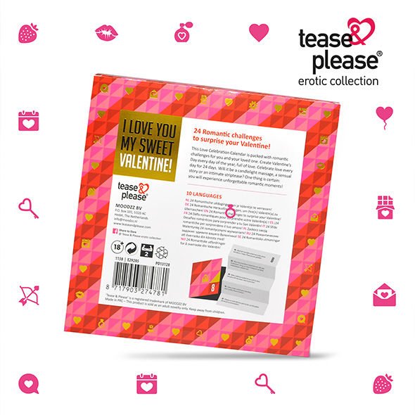 VALENTINE ADVENT CALENDAR (NL-DE-EN-FR-ES-IT-PL-RU-SE-NO) TEASE&PLEASE