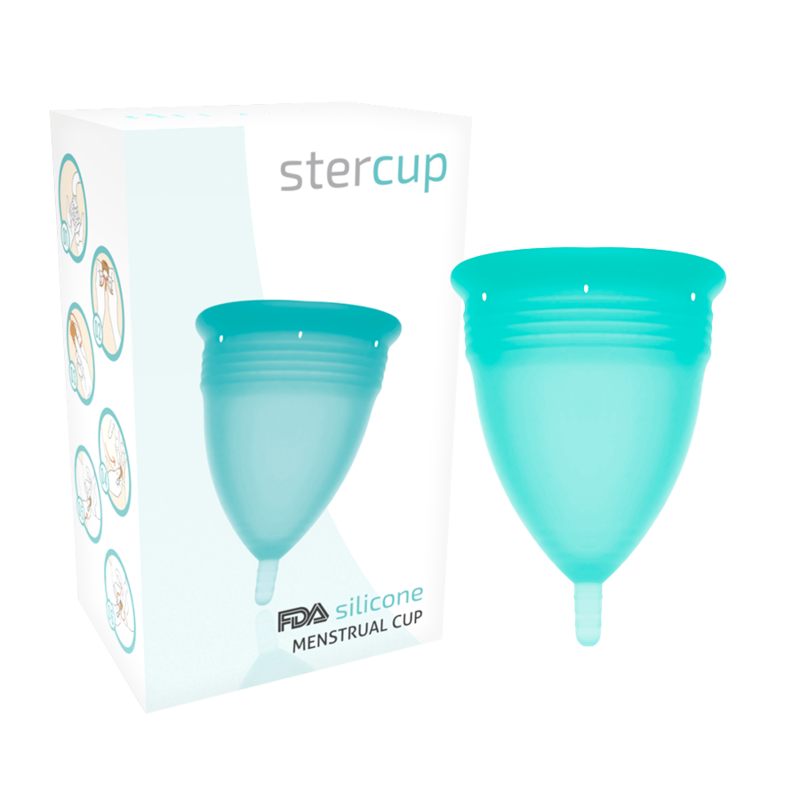 Comprar Stercup Copa Menstrual Fda Silicone Talla L Aquamarine