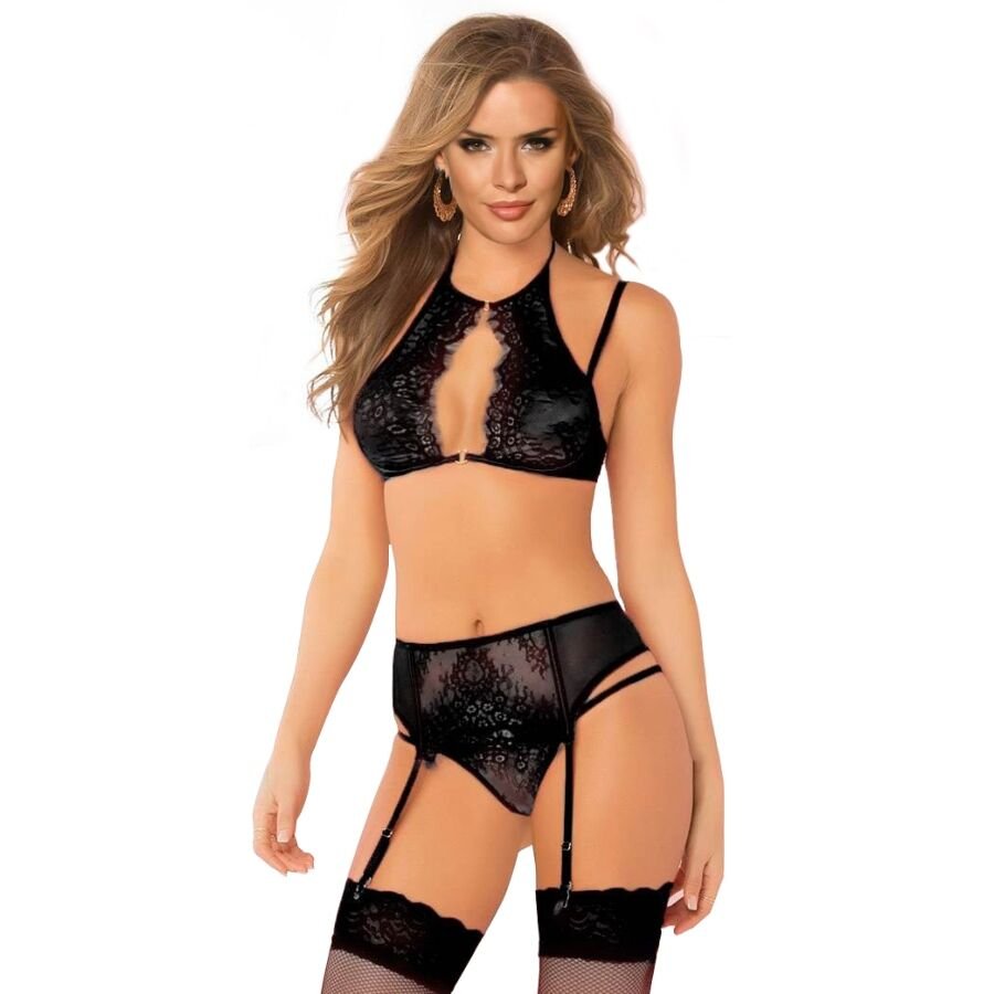 Comprar Queen Lingerie Set Sujetador Liguero Y Tanga Talla S/m