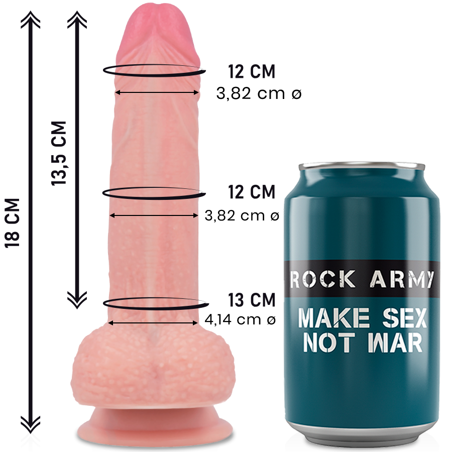 ROCKARMY LIQUID SILICONE DILDO PREMIUM MUSTANG 18CM ROCK ARMY