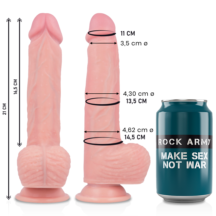 ROCKARMY LIQUID SILICONE DILDO PREMIUM SPITFIRE 21CM ROCK ARMY