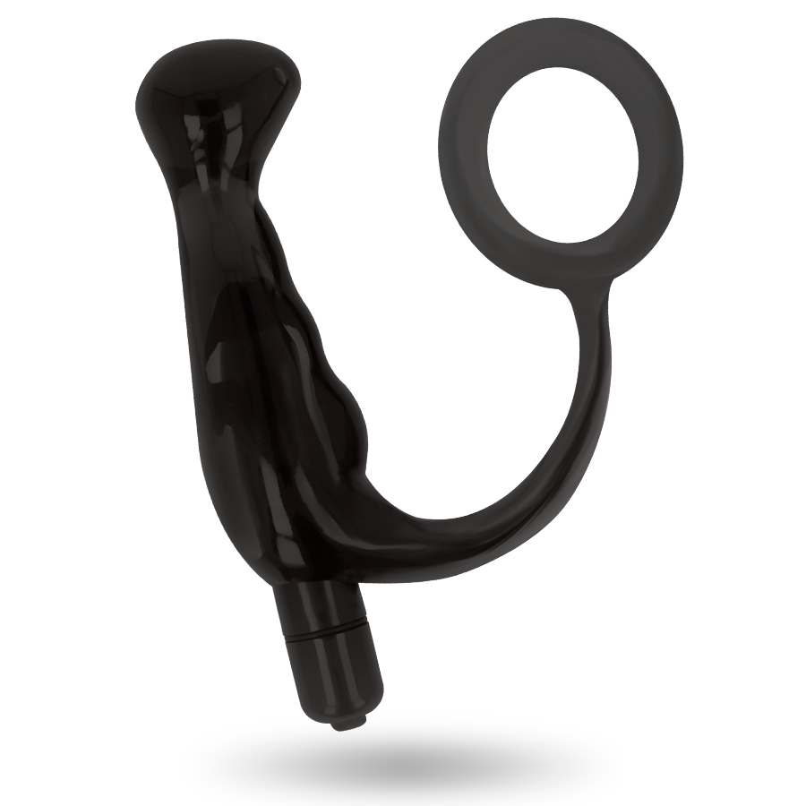 ADDICTED TOYS VIBRADOR PROSTÁTICO RECARGABLE NEGRO 10 CM