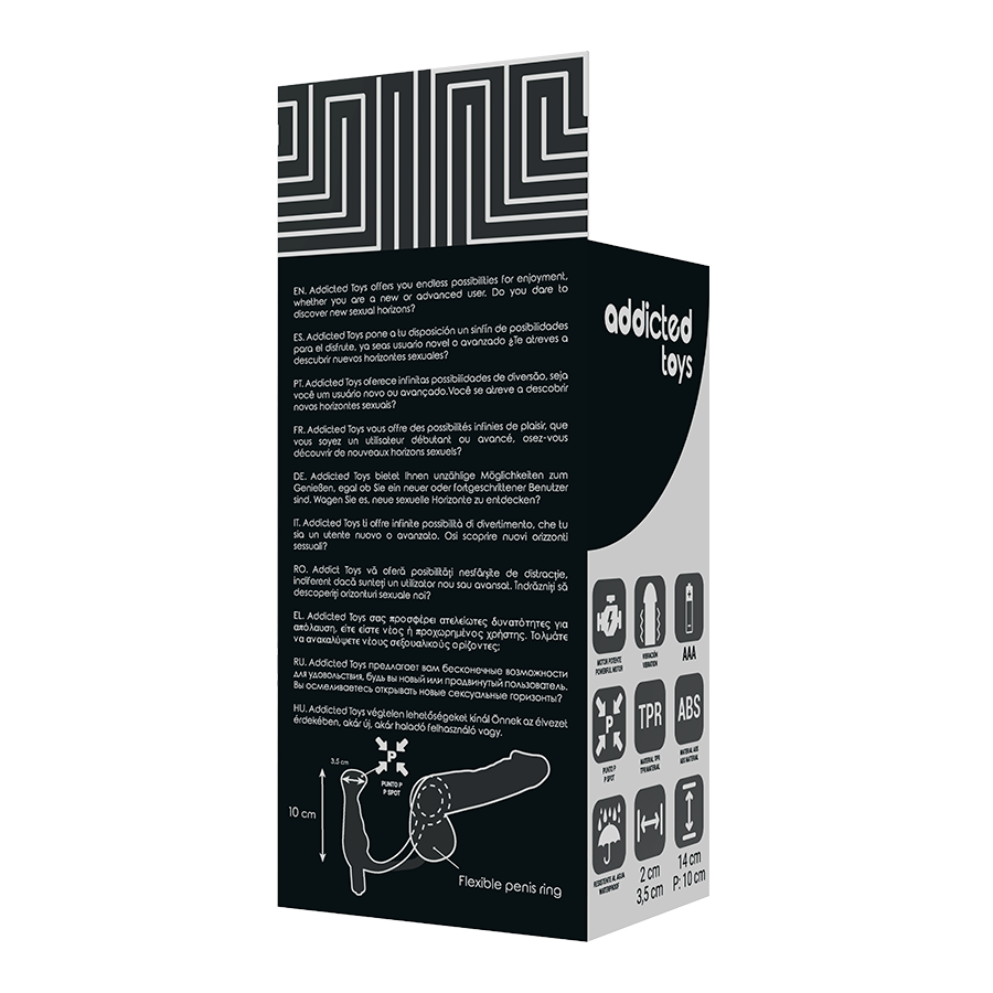 ADDICTED TOYS VIBRADOR PROSTÁTICO RECARGABLE NEGRO 10 CM