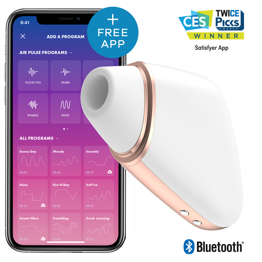 SATISFYER LOVE TRIANGLE ESTIMULADOR Y VIBRADOR - BLANCO SATISFYER CONNECT
