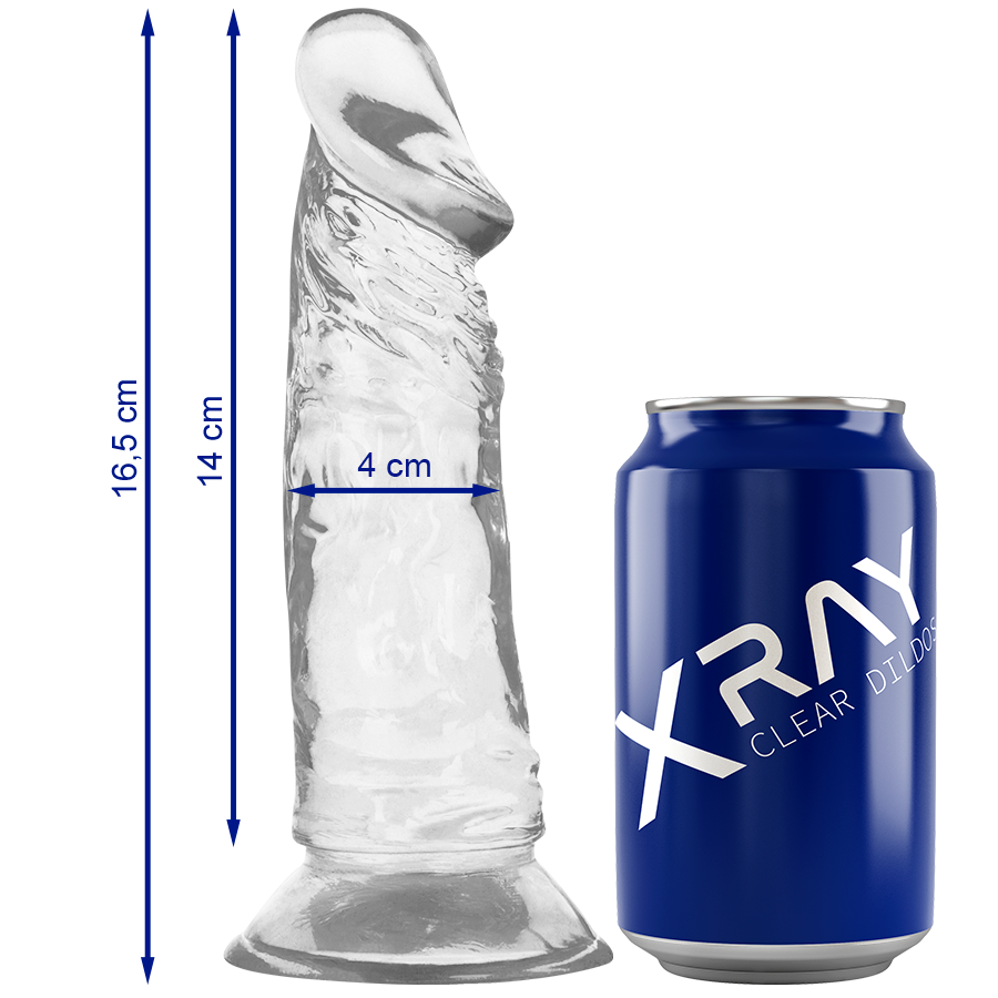 XRAY CLEAR DILDO TRANSPARENTE 16.5CM X 4CM X RAY