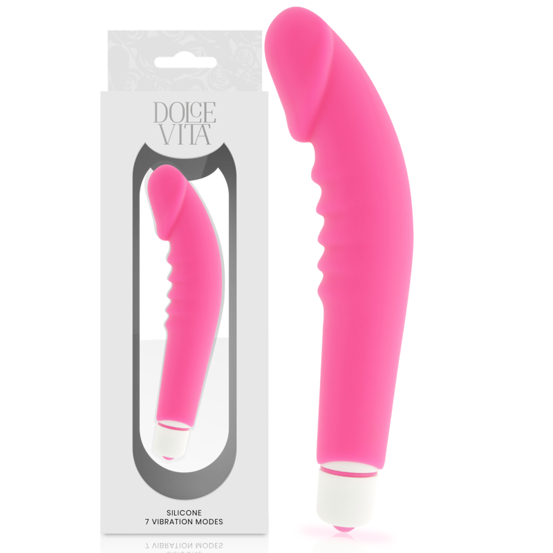 DOLCE VITA - REALISTIC PLEASURE VIBRADOR SILICONA ROSA DOLCE VITA