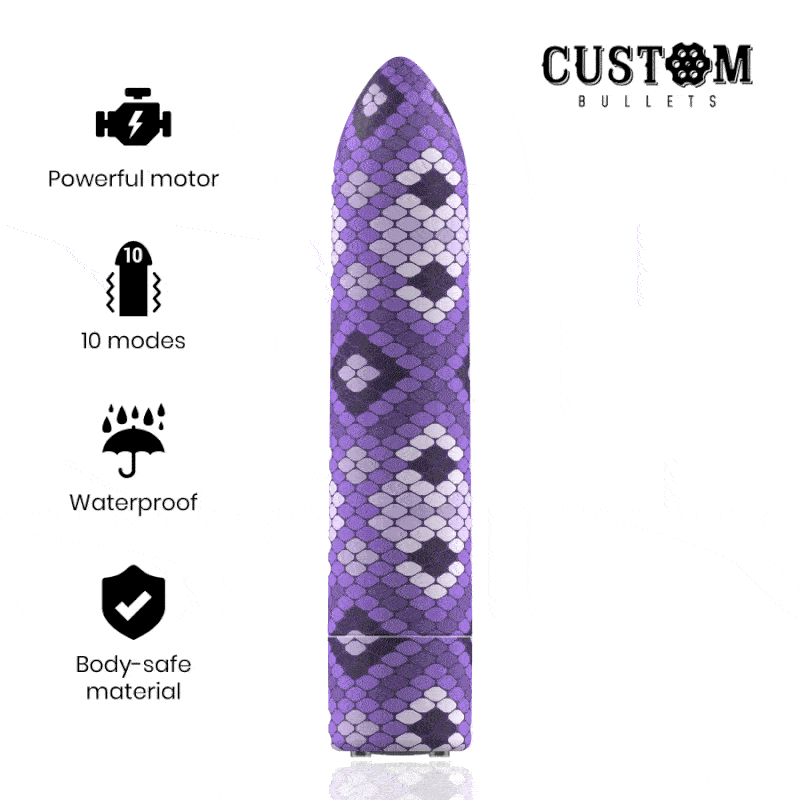 CUSTOM BULLETS BALA RECARGABLE TRIAL LILA 10 INTENSIDADES CUSTOM BULLETS