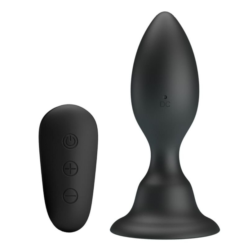 MR PLAY - PLUG ANAL CON VIBRACION NEGRO CONTROL REMOTO MR PLAY