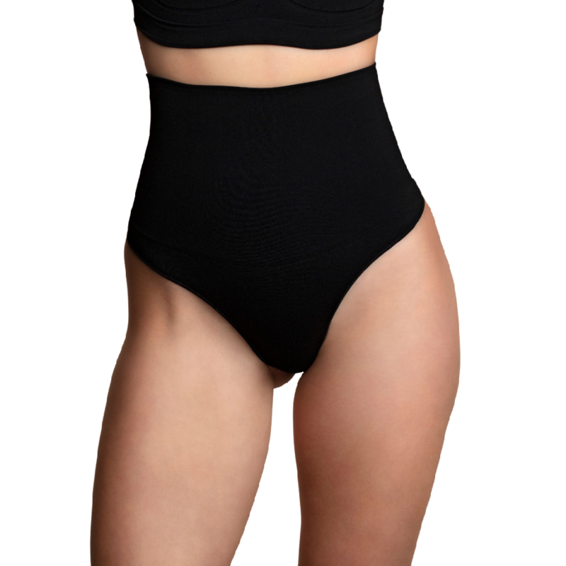 BYE BRA FAJA SIN COSTURAS ESTILO TANGA NEGRO L