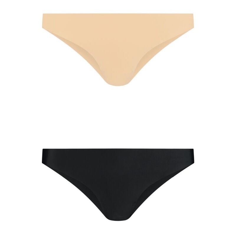 BYE BRA PACK 2 BRASILEÑAS NEGRAS Y BEIGE XL BYE BRA