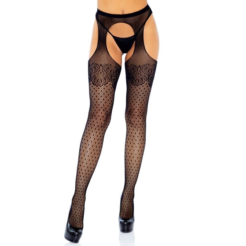 LEG AVENUE MEDIAS CUERPO DE RED Y PUNTITOS TALLA UNICA LEG AVENUE HOSIERY