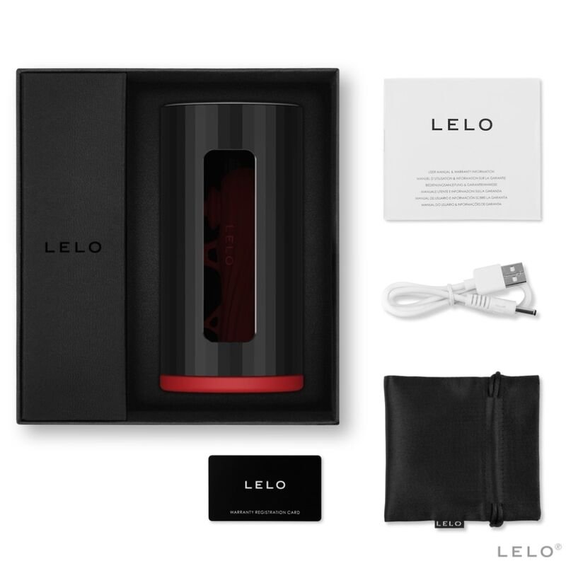 LELO F1S V2 MASTURBADOR CON TECNOLOGIA SDK ROJO - NEGRO
