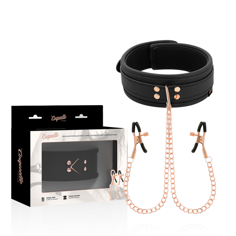 Comprar Coquette Chic Desire Fantasy Collar Con Pinzas Pezones Con Forro De Neopreno