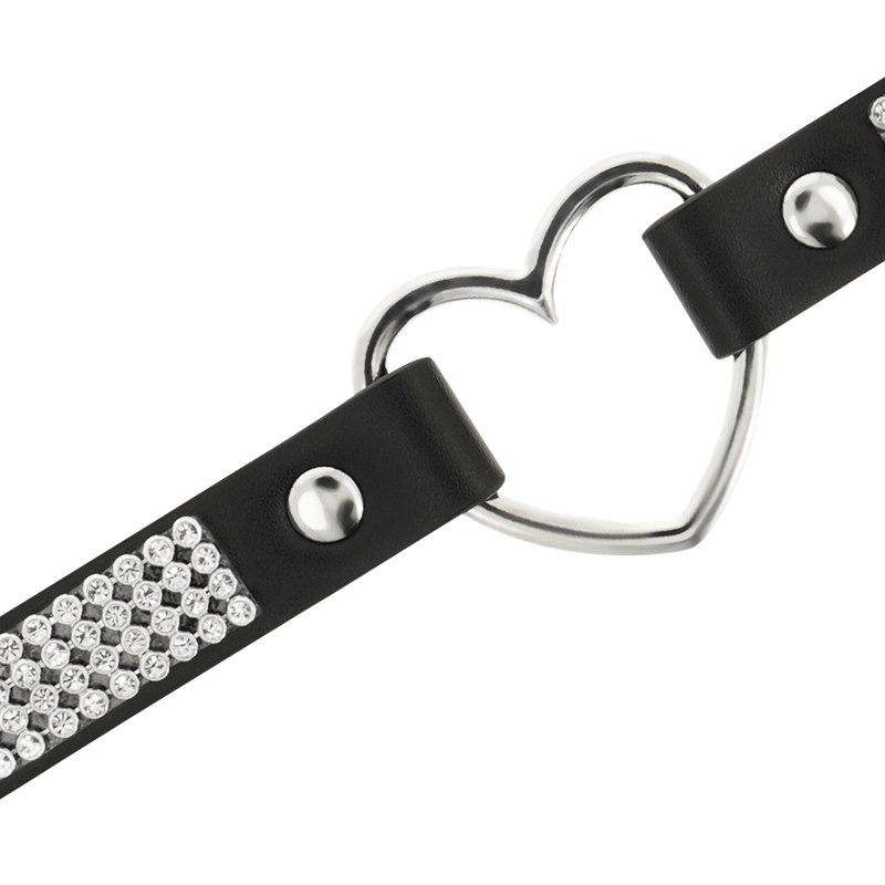 COQUETTE CHOKER CUERO VEGANO - CORAZON
