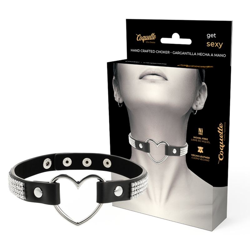 COQUETTE CHOKER CUERO VEGANO - CORAZON COQUETTE ACCESSORIES
