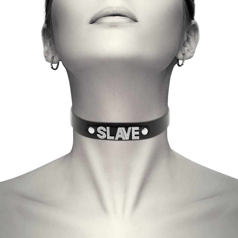 COQUETTE CHOKER CUERO VEGANO - SLAVE