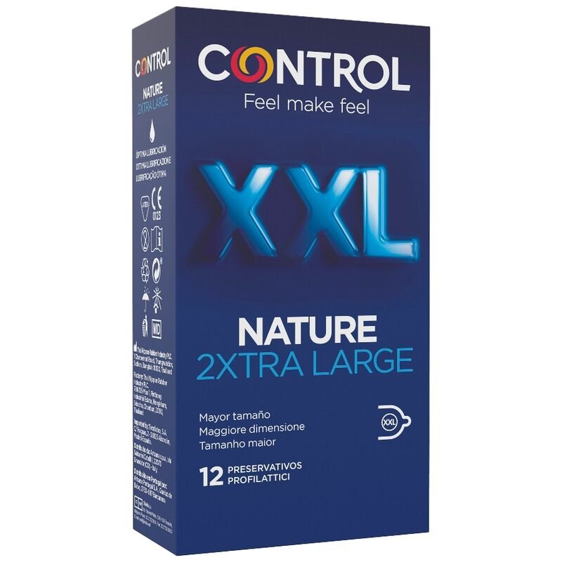 CONTROL NATURE 2XTRA LARGE PRESERVATIVOS XXL - 12 UNDS CONTROL