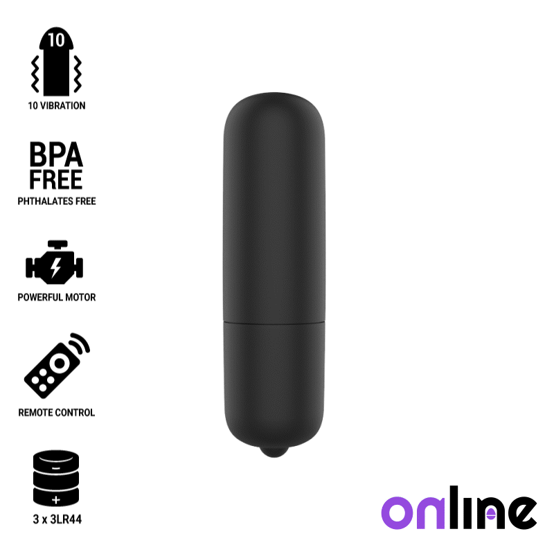 ONLINE - MINI BALA VIBRADORA NEGRO ONLINE