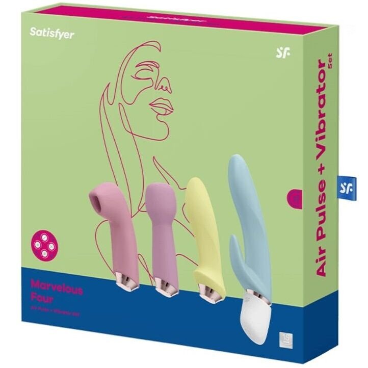 SATISFYER - MARVELOUS FOUR SET VIBRADOR & SUCCIONADOR SATISFYER VIBRATOR