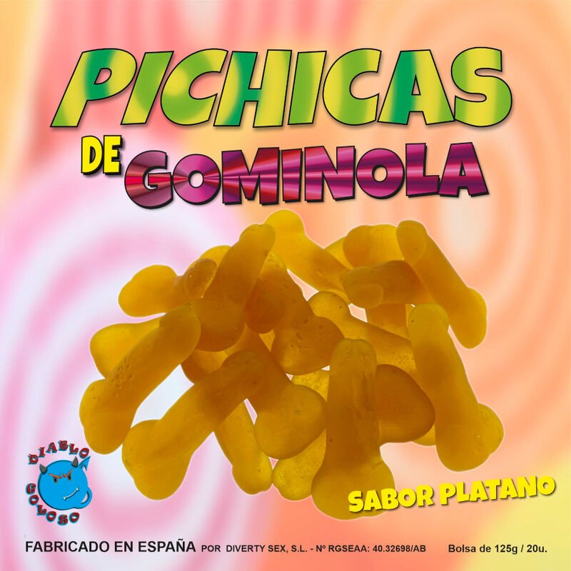 DIABLO PICANTE - PICHITAS DE GOMINOLA PLATANO DIABLO GOLOSO
