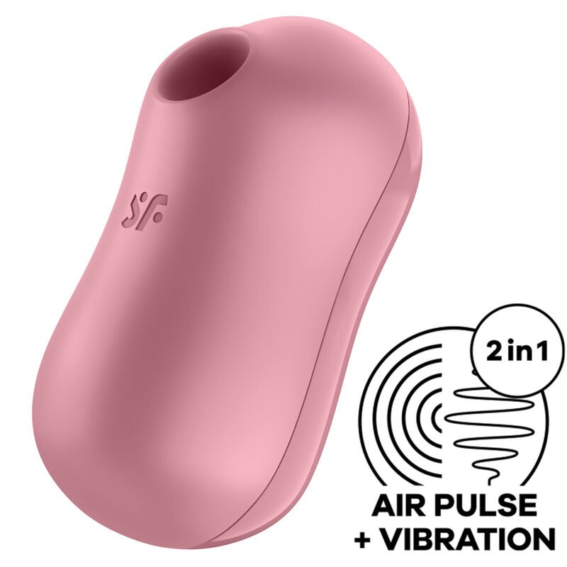 SATISFYER - COTTON CANDY ESTIMULADOR Y VIBRADOR ROSA SATISFYER AIR PULSE