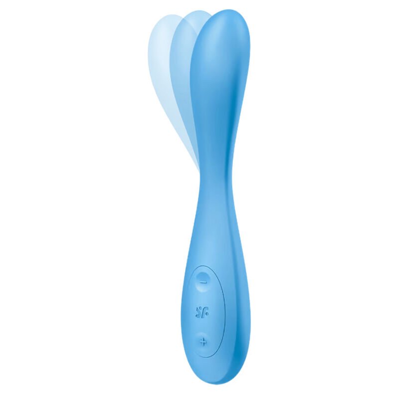 SATISFYER G-SPOT FLEX 4+ MULTI VIBRADOR APP - AZUL