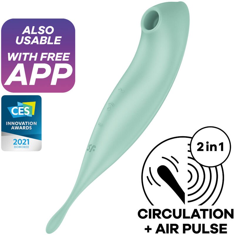 SATISFYER TWIRLING PRO+ ESTIMULADOR Y VIBRADOR - VERDE SATISFYER CONNECT