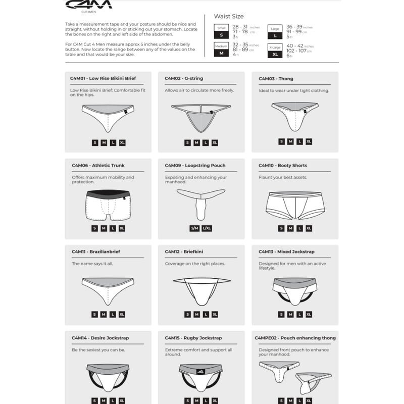 CUT4MEN - JOCKSTRAP DESIRE CUERO NEGRO S