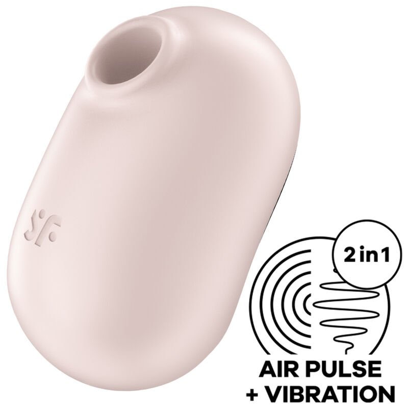 SATISFYER PRO TO GO 2 ESTIMULADOR Y VIBRADOR DOBLE - BEIGE SATISFYER AIR PULSE